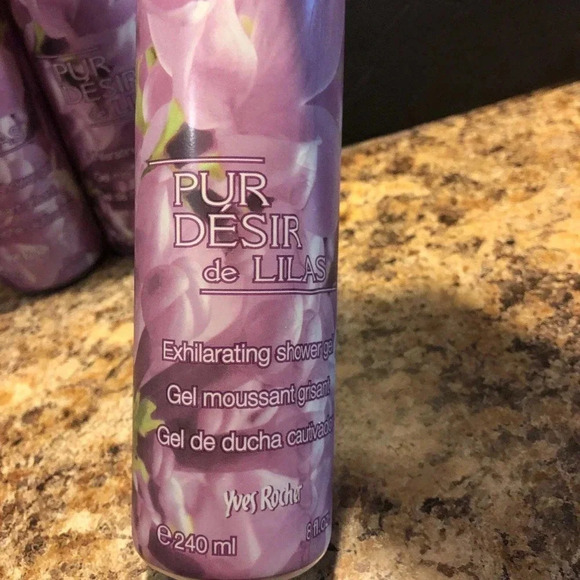 Yves Rocher Pur Desir de Lilas Enhilarating Shower Gel 240ml/8fl.oz 3 Bottles - Picture 5 of 7